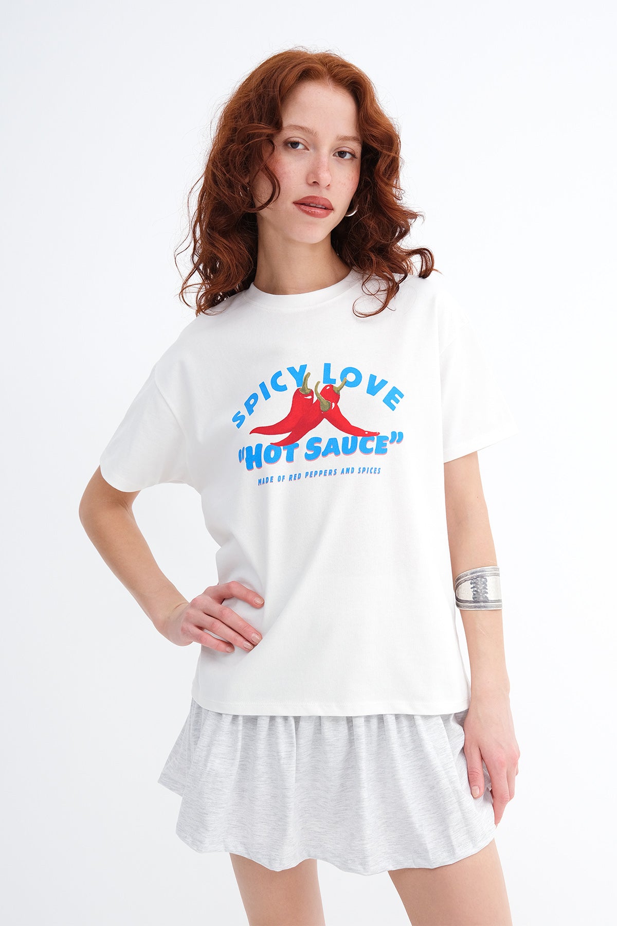 Ecru_Pepper-Print-T-shirt-addax