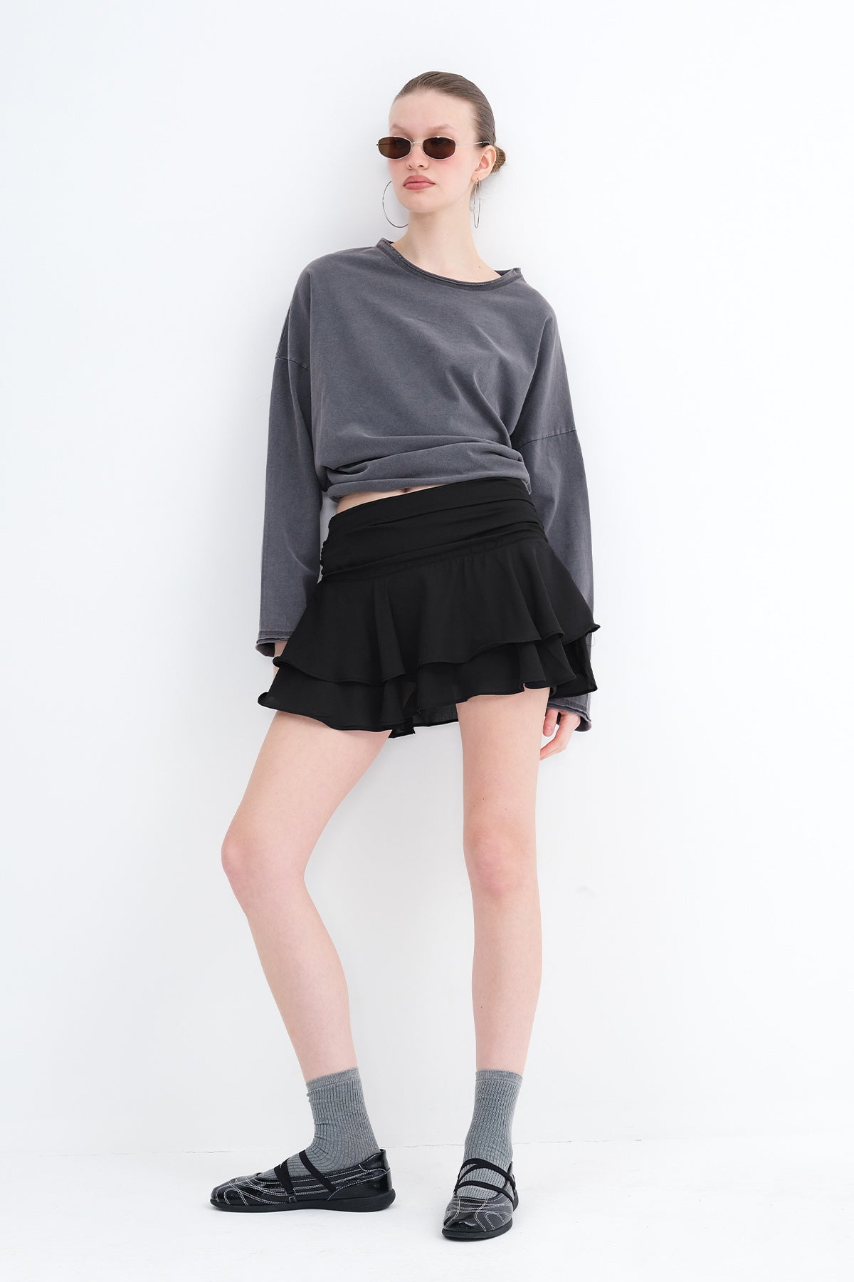 Black_Layered-Skort-Mini-Skirt-addax