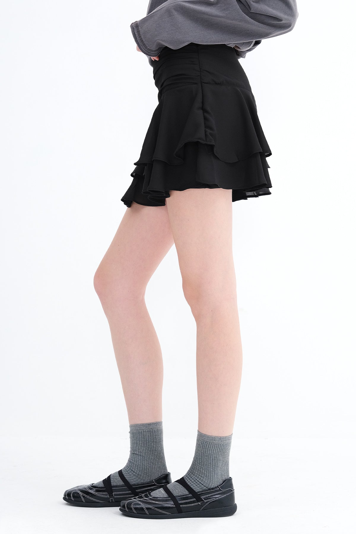 Black_Layered-Skort-Mini-Skirt-addax