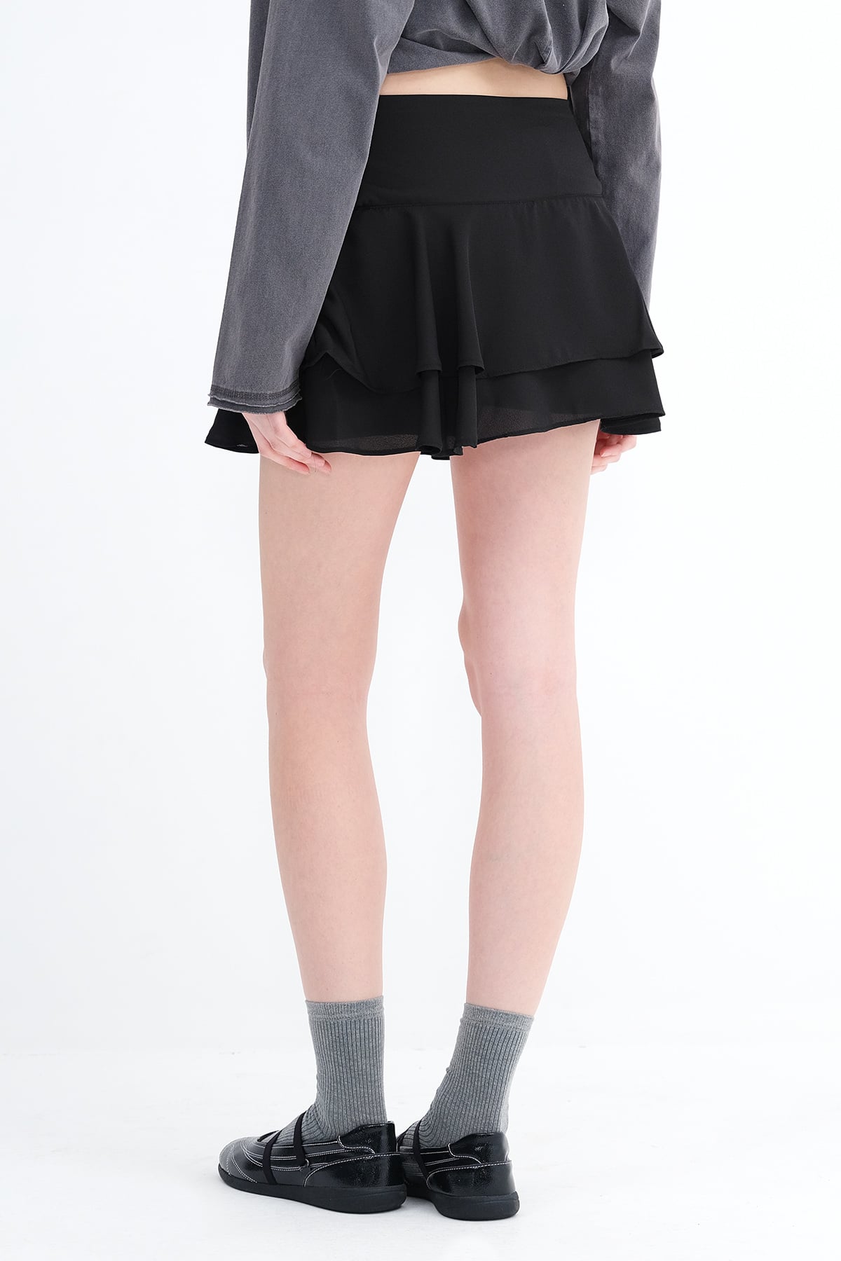 Black_Layered-Skort-Mini-Skirt-addax