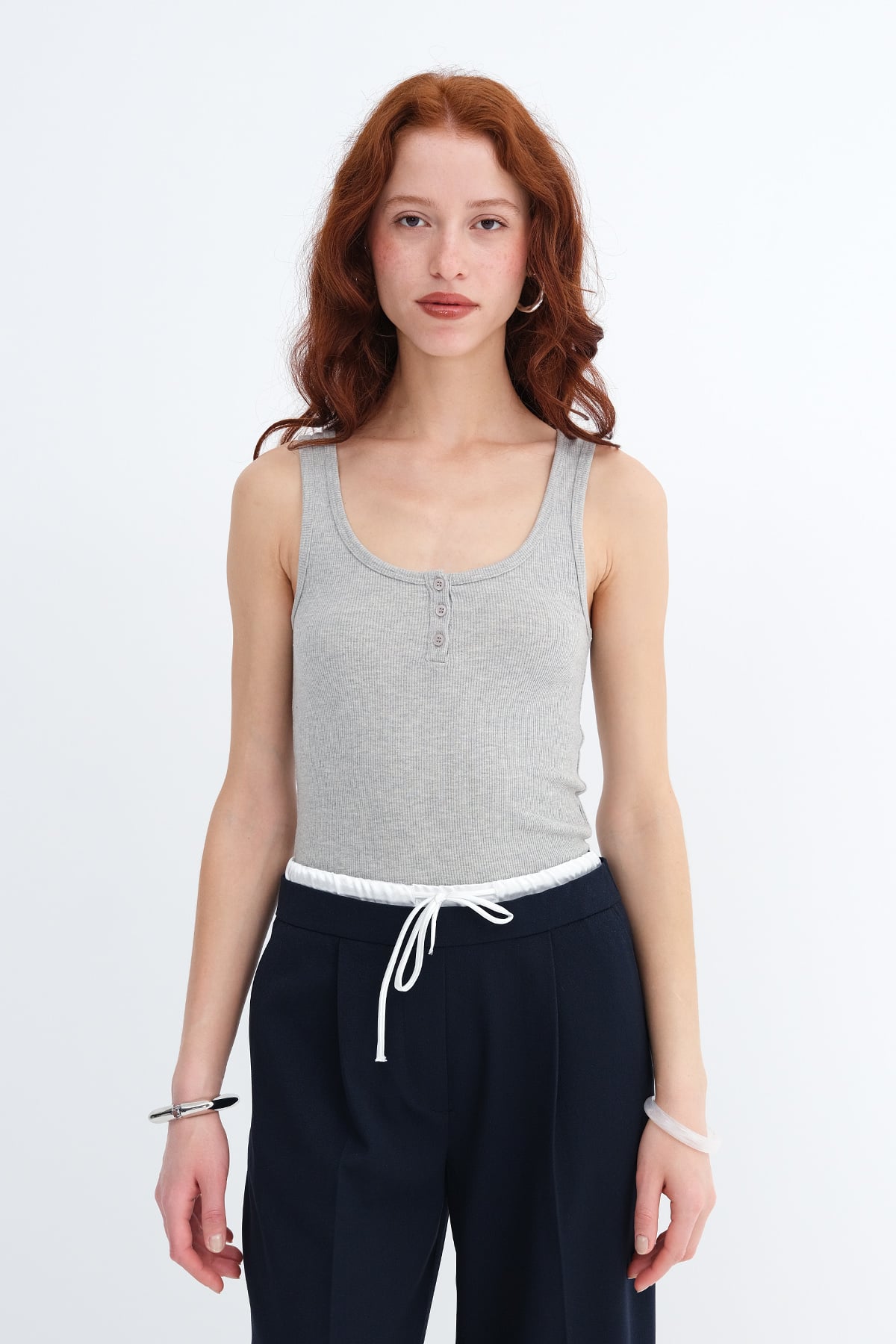 Grey-Melange_Buttoned-Modal-Tank-Top-addax