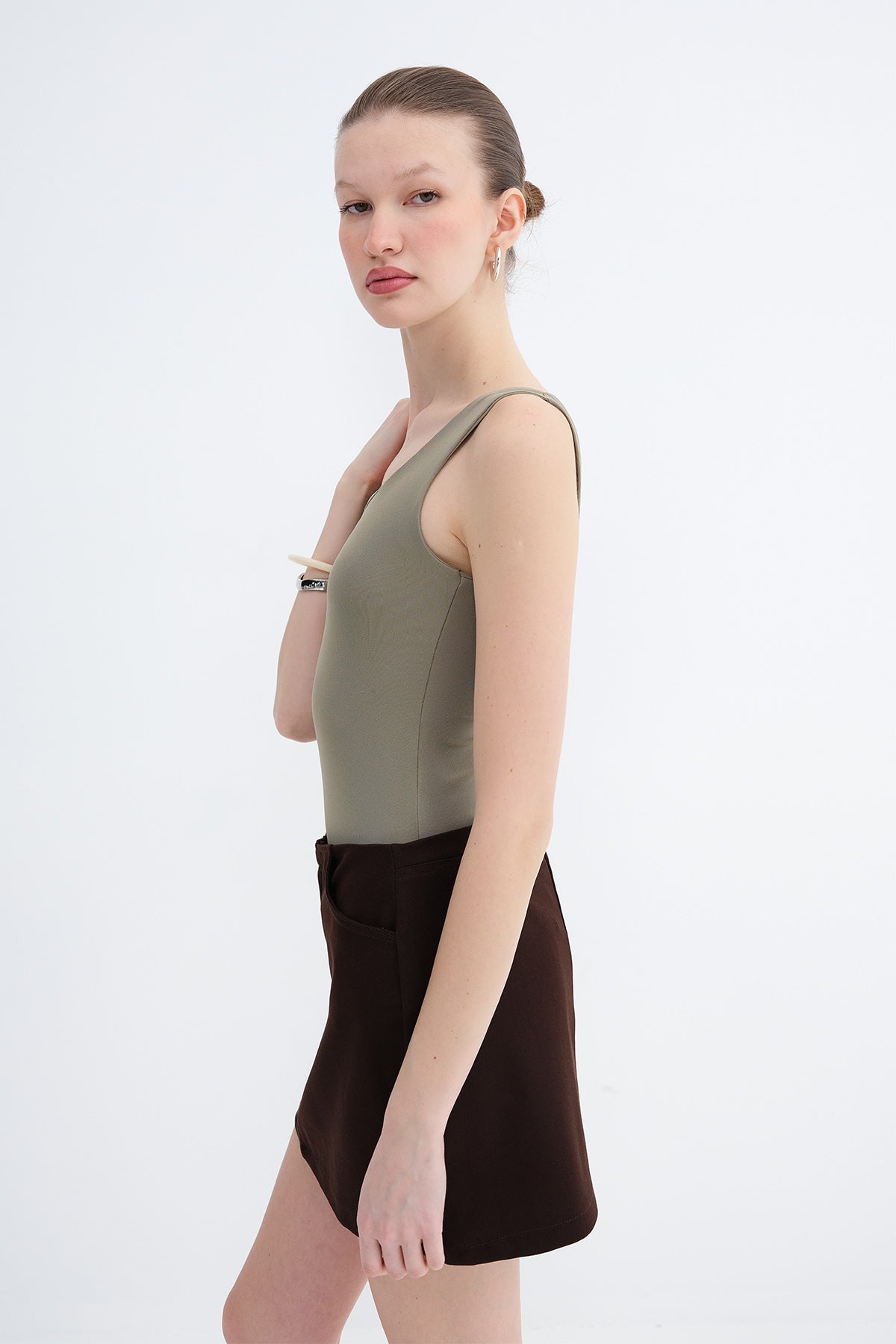 Khaki_Thick-Strap-Bodysuit-addax