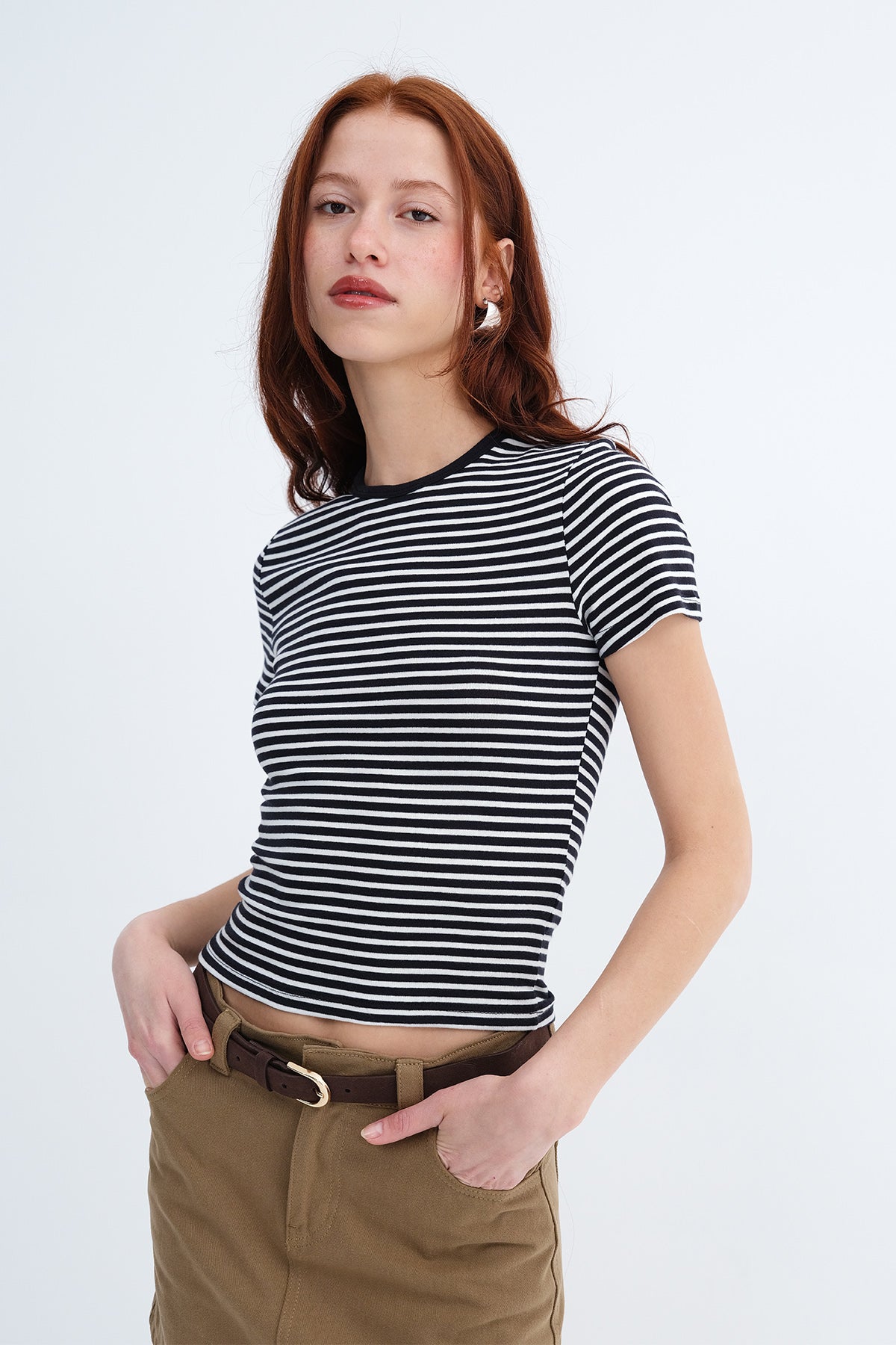 Black---Ecru_Striped-Short-Sleeve-T-Shirt-addax