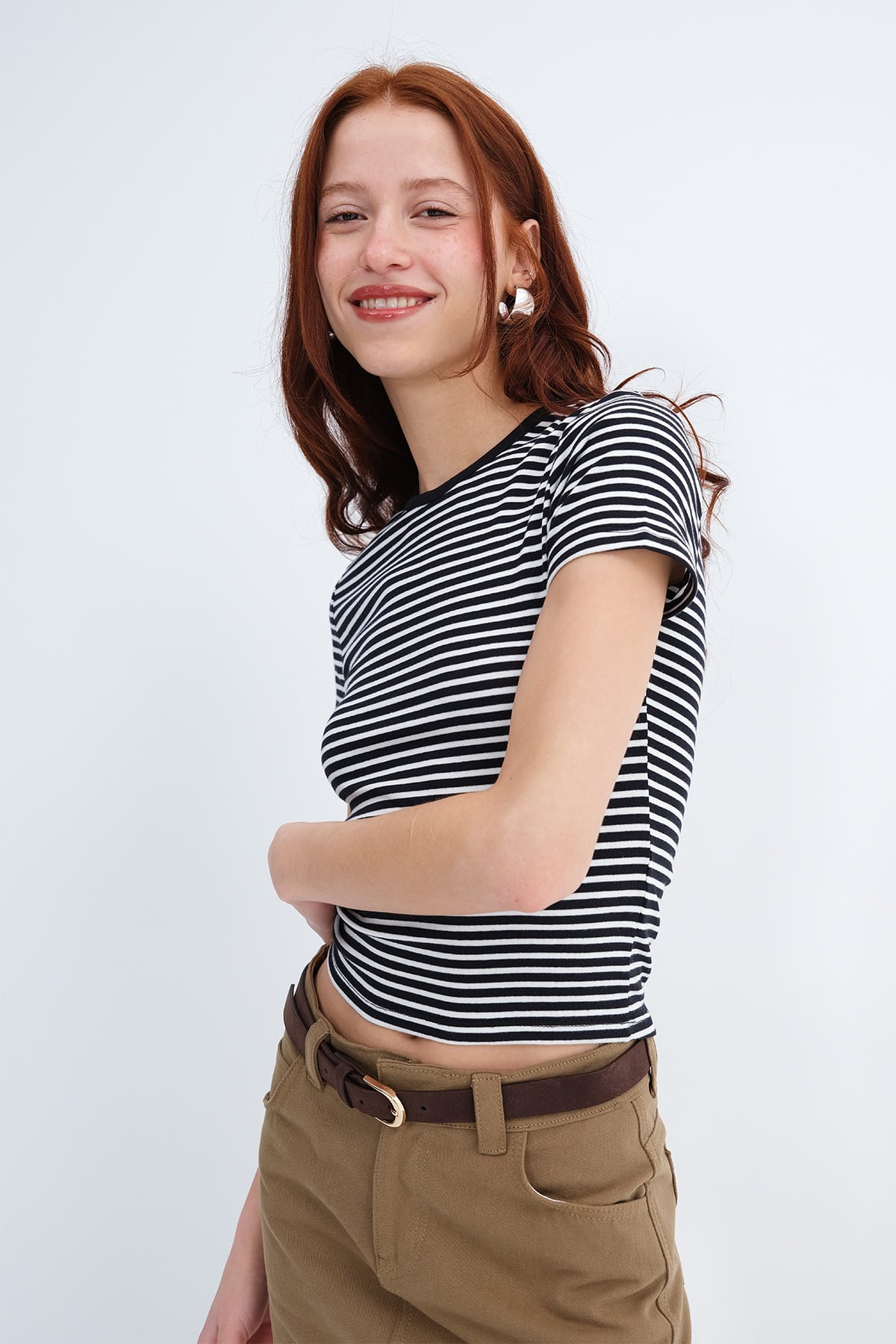 Black---Ecru_Striped-Short-Sleeve-T-Shirt-addax