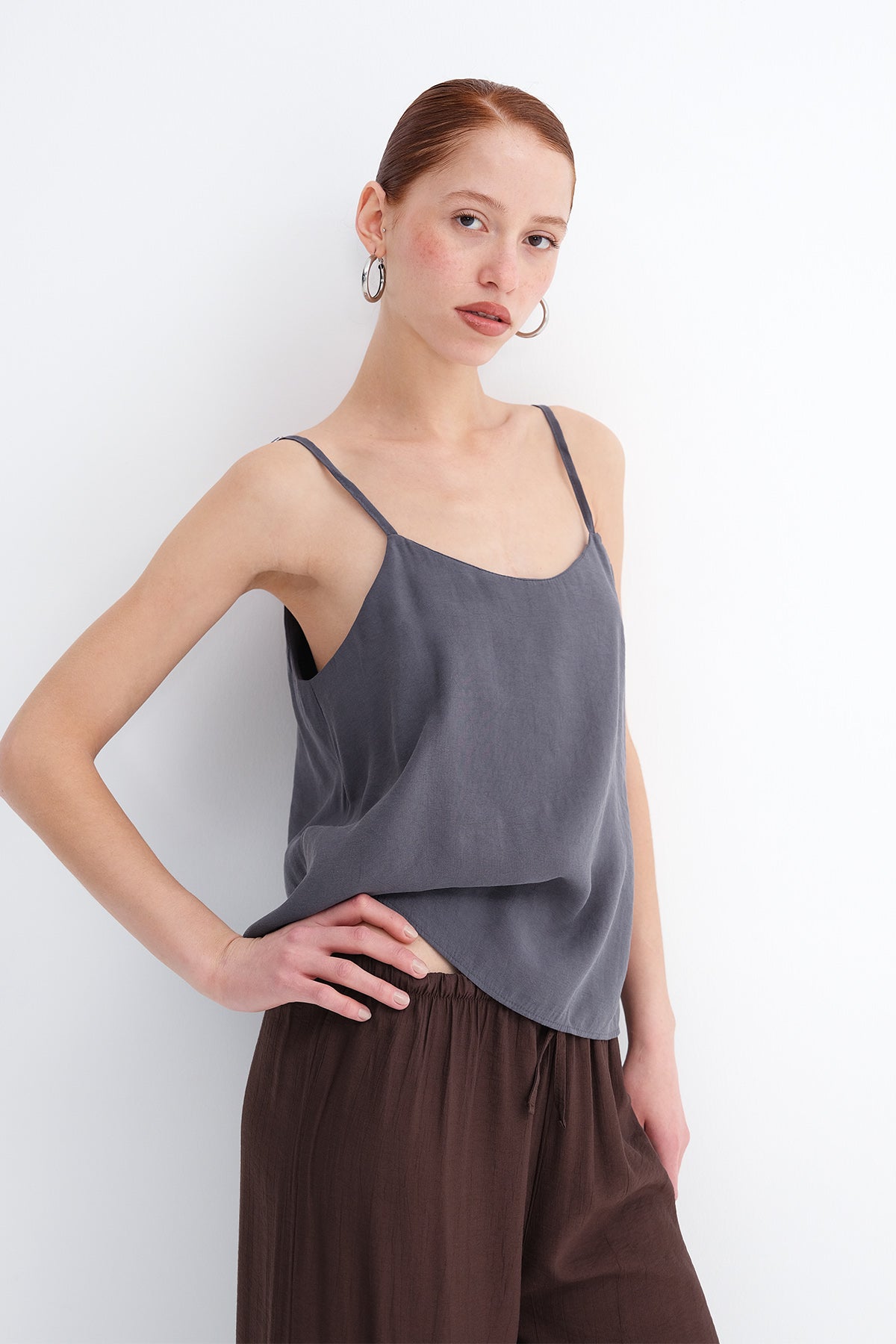 Charcoal_Adjustable-Strap-Blouse-addax