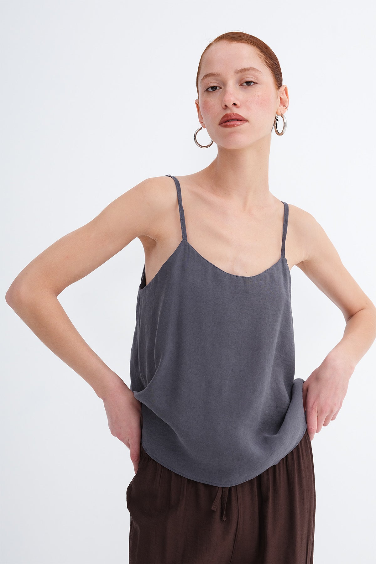 Charcoal_Adjustable-Strap-Blouse-addax