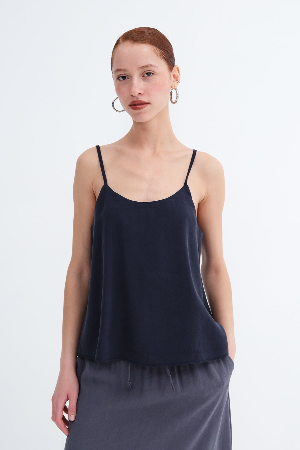 Night-Blue_Adjustable-Strap-Blouse-addax