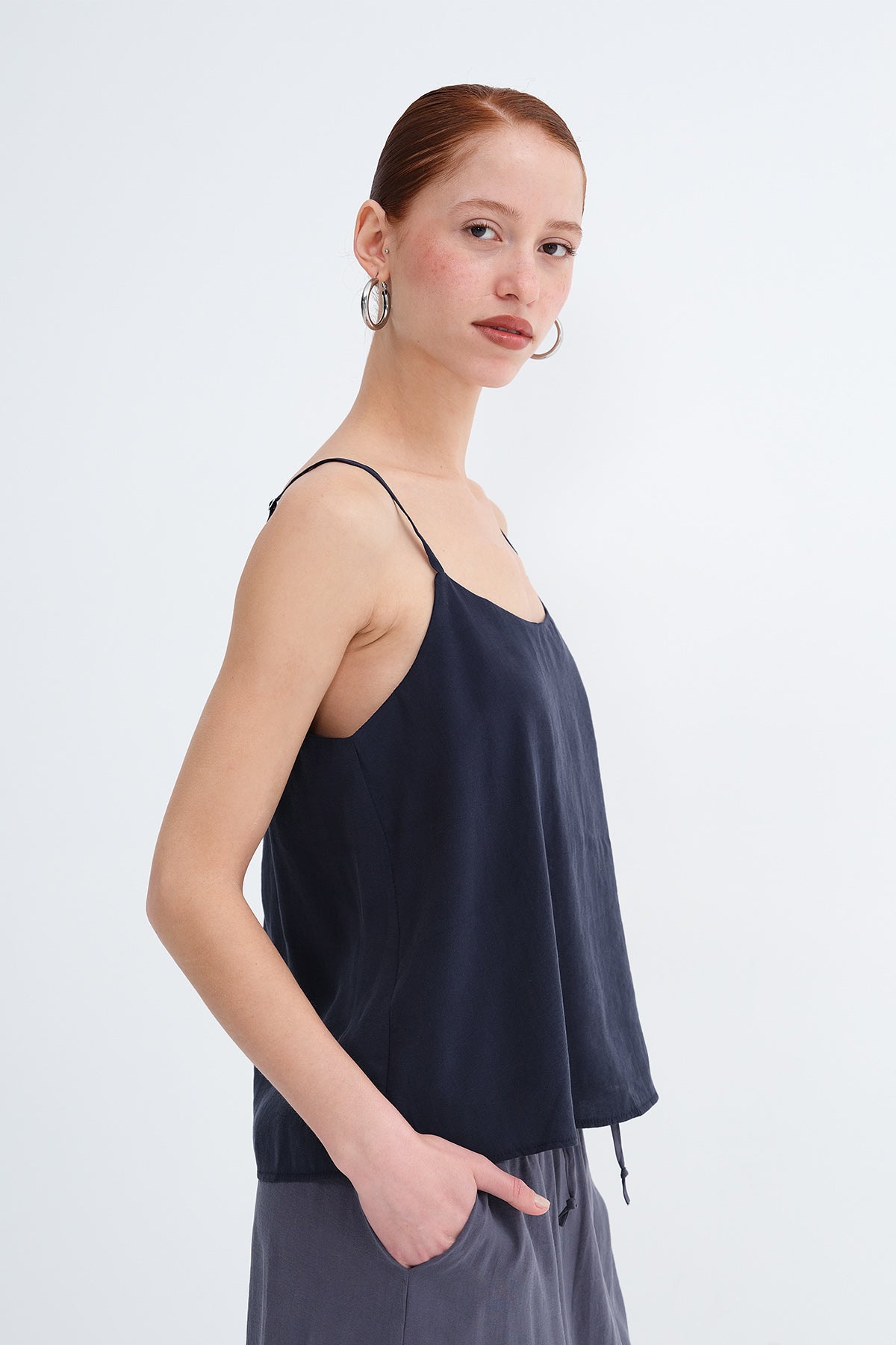 Night-Blue_Adjustable-Strap-Blouse-addax