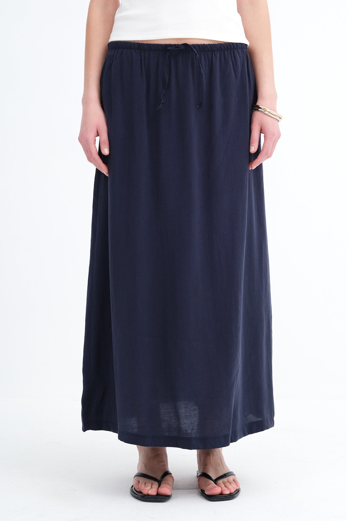 Night-Blue_Elastic-Waist-Long-Skirt-addax