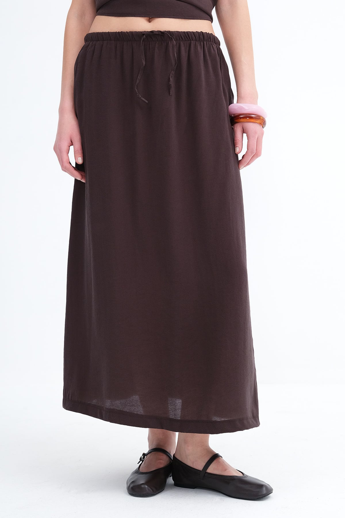 Bitter-Coffee_Elastic-Waist-Long-Skirt-addax