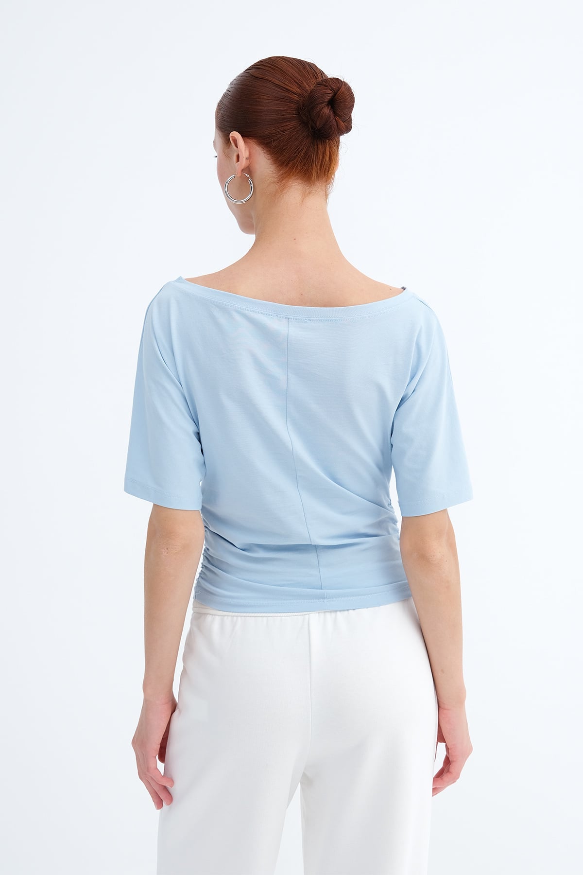 Baby-Blue_Side-Gathered-T-shirt-addax