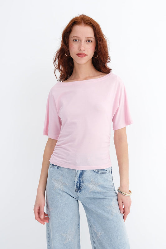 Lotus_Side-Gathered-T-shirt-addax
