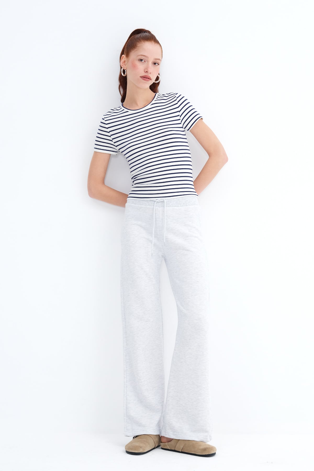 Snow-Melange_Star-Pattern-Sweatpants-addax