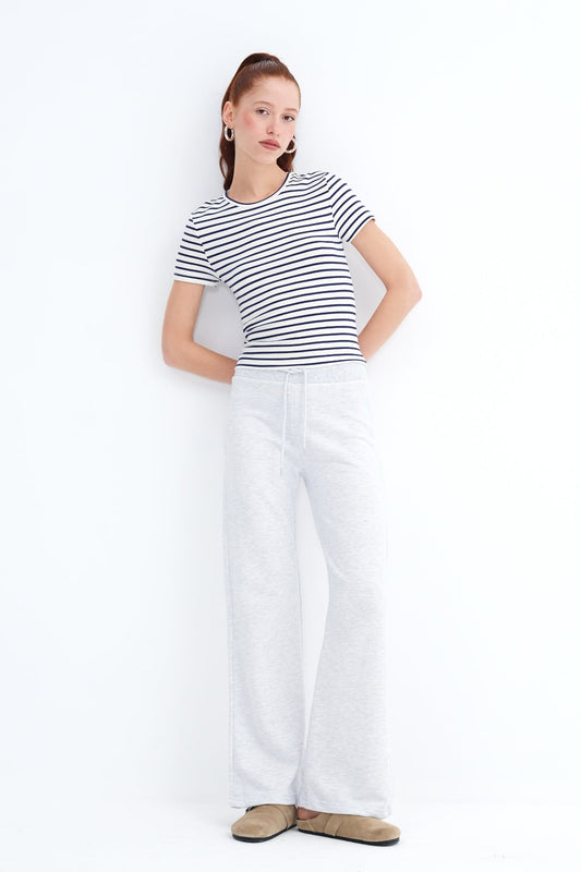 Snow-Melange_Star-Pattern-Sweatpants-addax