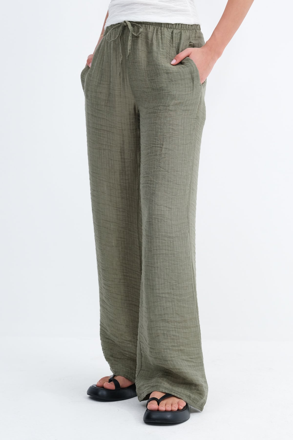 Khaki_Tie-Front-Wide-Leg-Pants-addax
