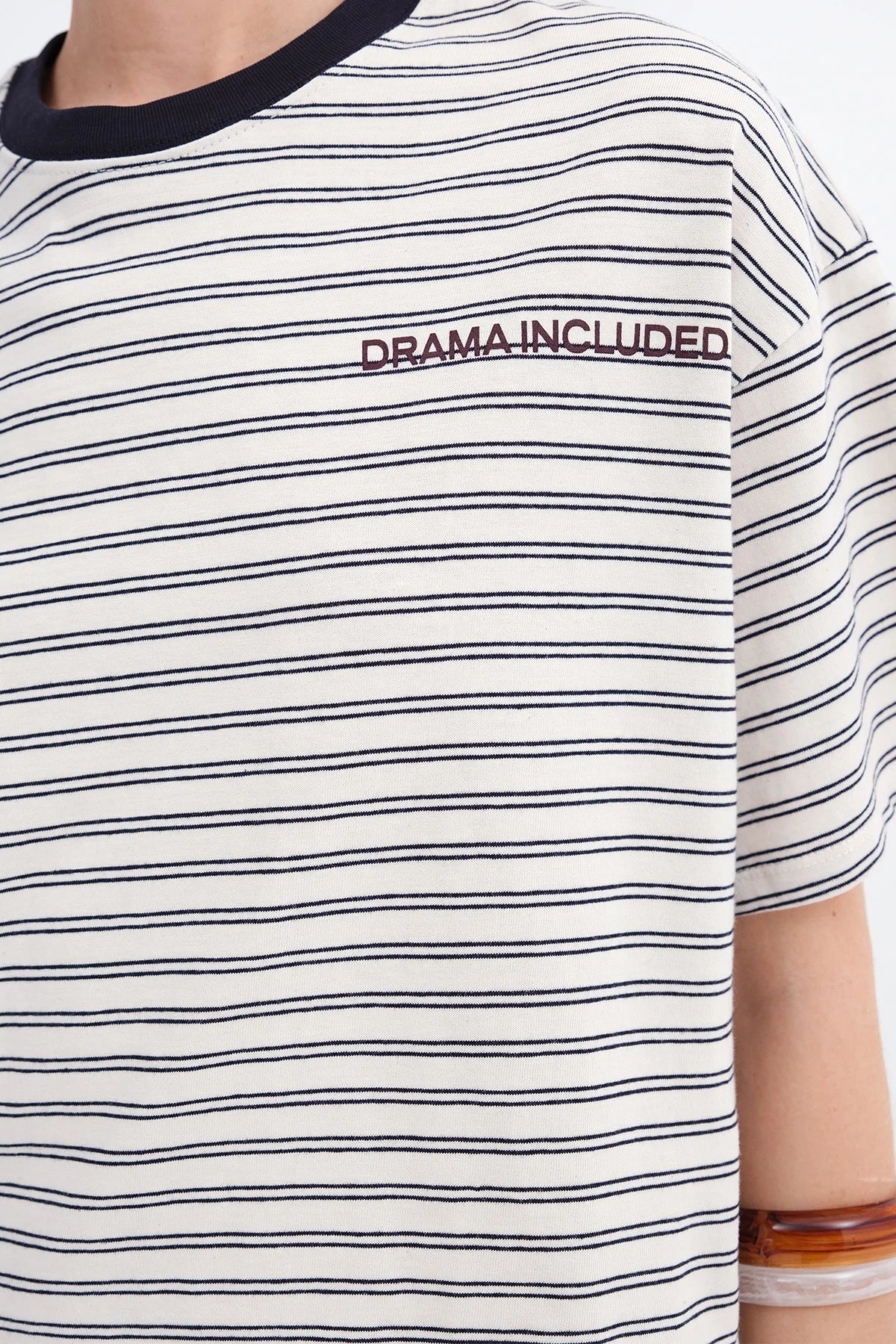 Night Blue---Beige_Striped-Short-Sleeve-T-shirt-addax