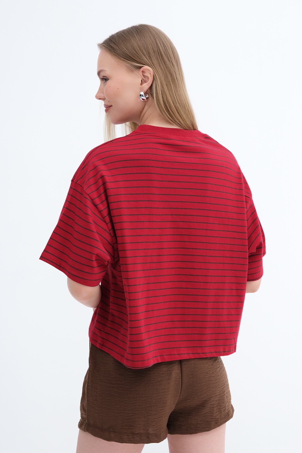 Bright-Red_Köpek-Baskılı-Çizgili-T-shirt-P10676-addax