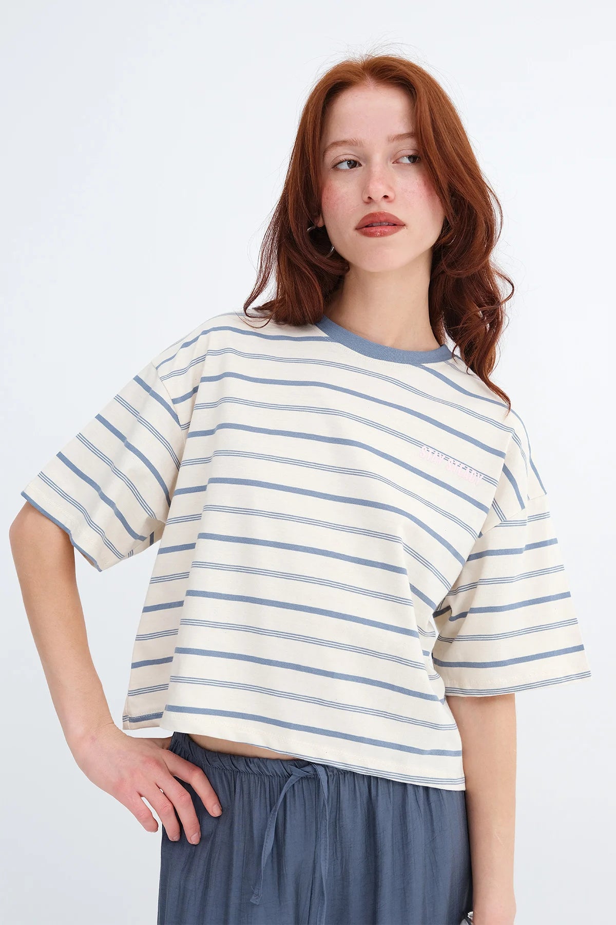 Crew Neck Striped T-Shirt