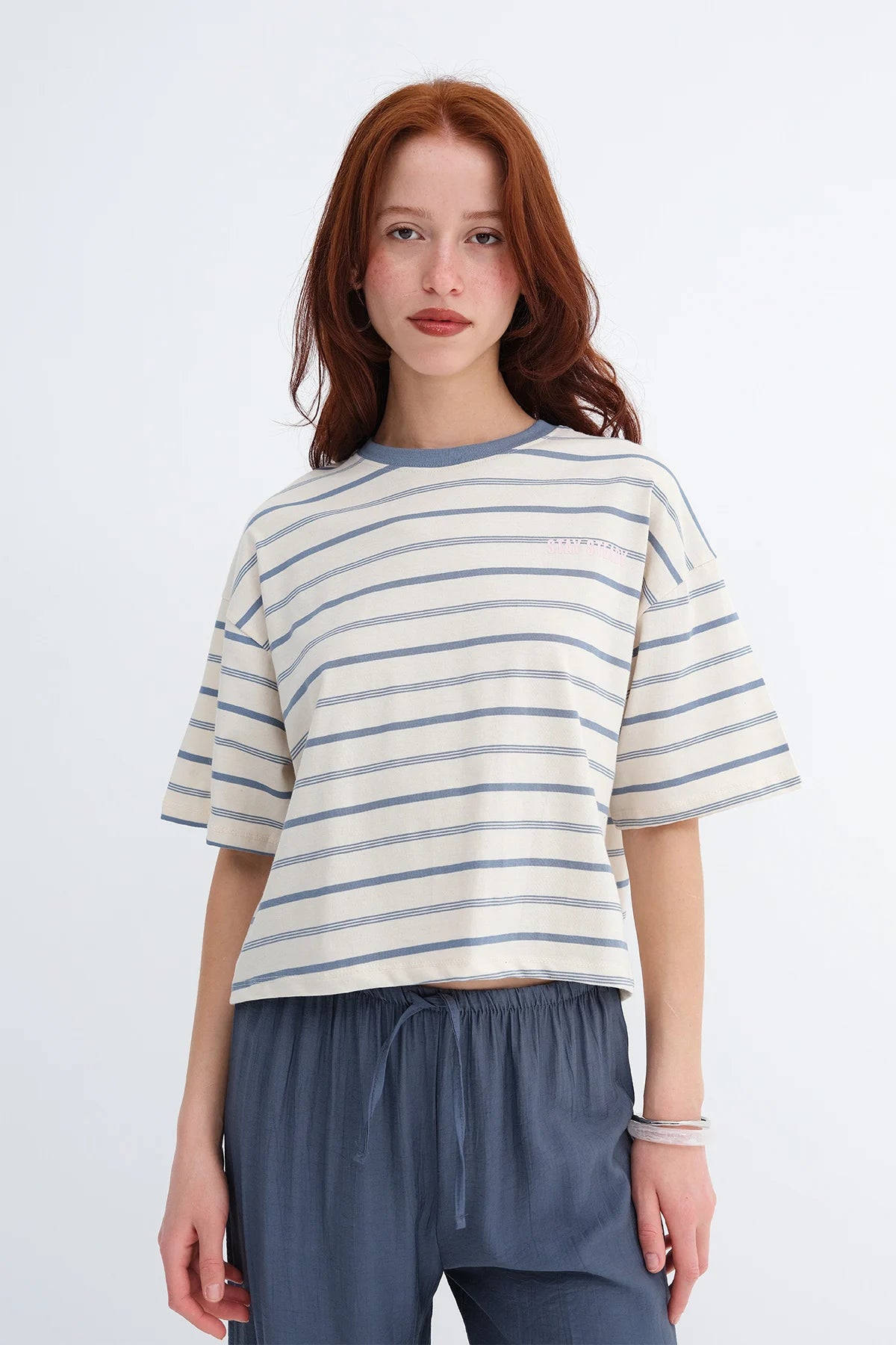 Crew Neck Striped T-Shirt