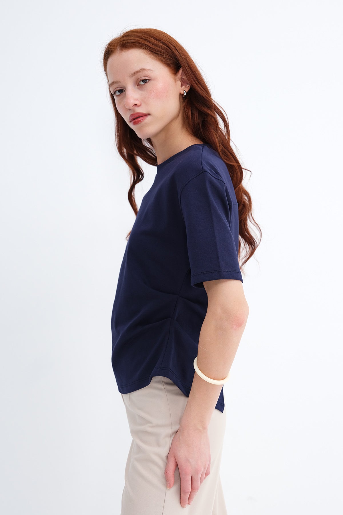 Night-Blue_Side-Ruched-T-Shirt-addax
