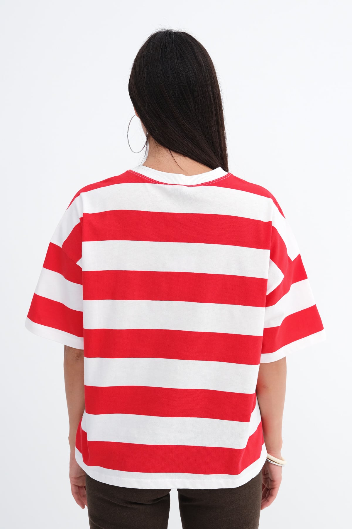 Slogan Striped T-shirt