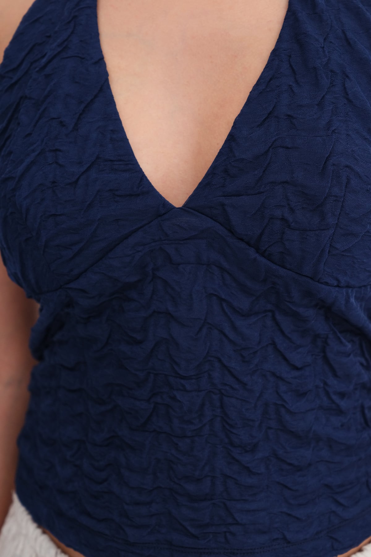 Night-Blue_Halter-Neck-Blouse-addax