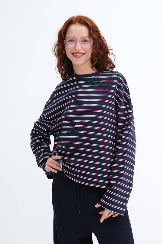 Night-Blue---Burgundy_Striped-Long-Sleeve-T-Shirt-addax