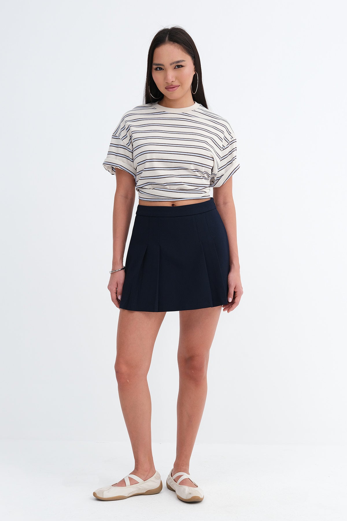 Night-Blue_Pleated-Mini-Skort-addax
