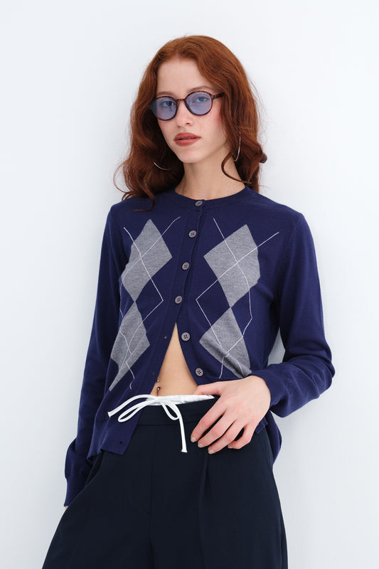 Dark-Night-Blue_Diamond-Pattern-Knit-Cardigan-addax