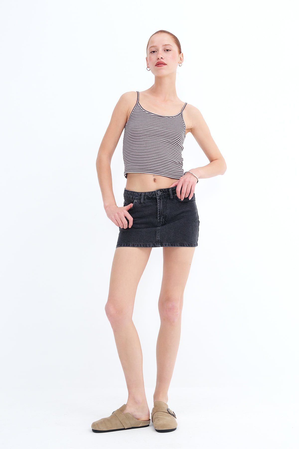 Lead-Grey_Mini-Denim-Skirt-addax