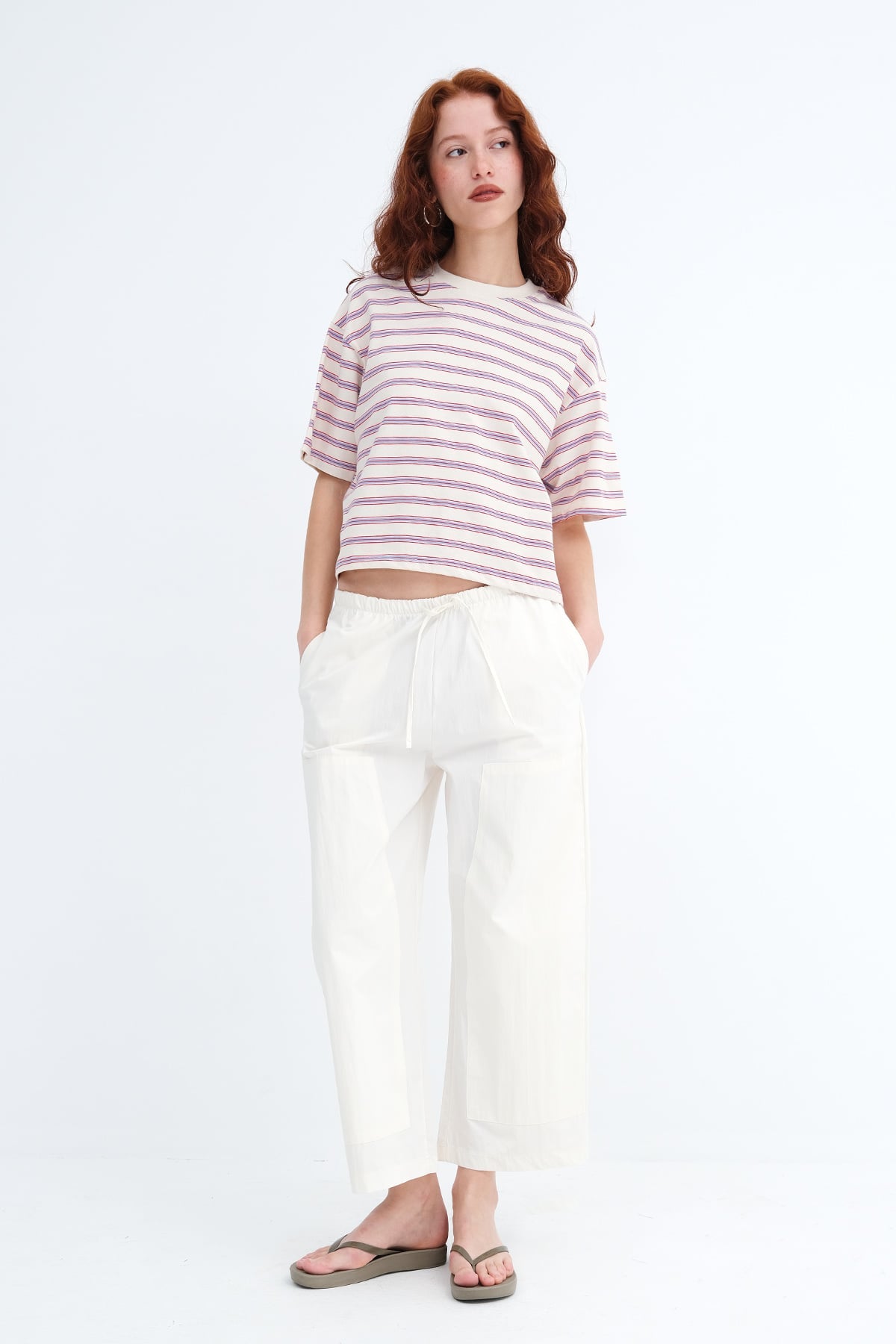 Ecru_Pants-with-Elastic-Waist-addax