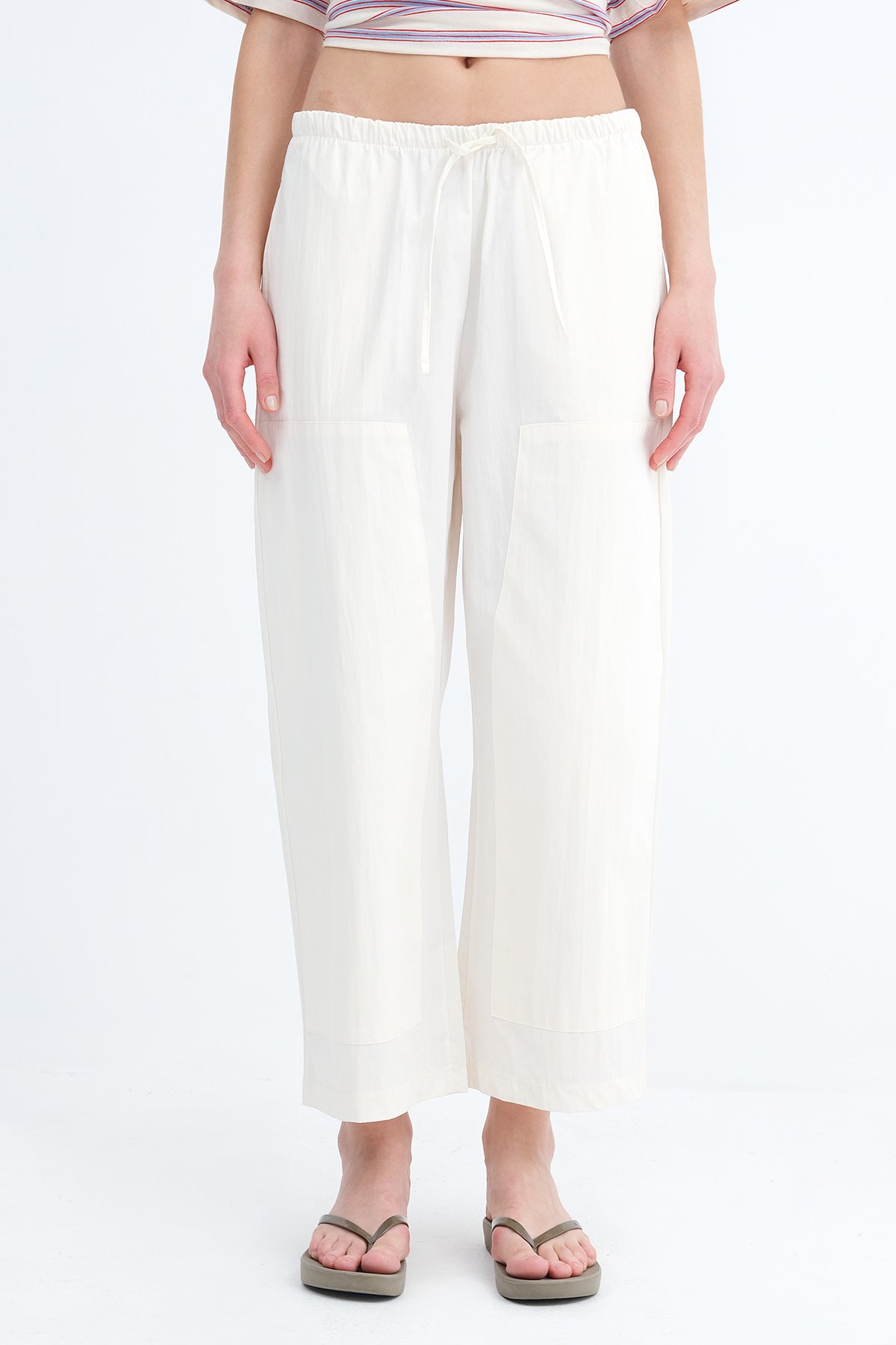 Ecru_Pants-with-Elastic-Waist-addax