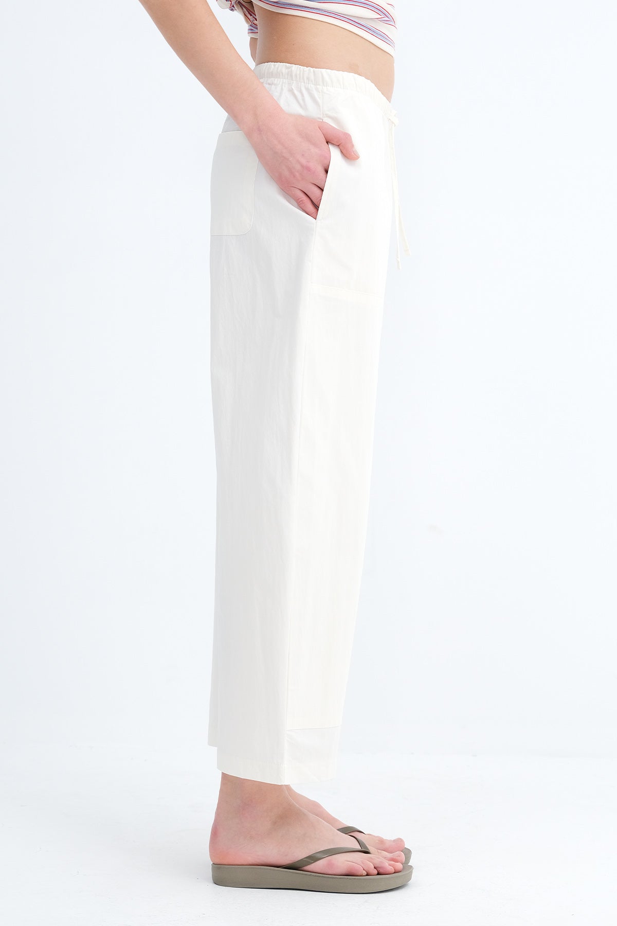 Ecru_Pants-with-Elastic-Waist-addax