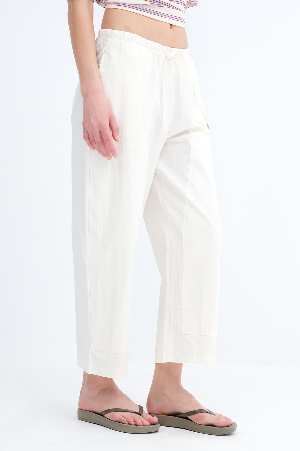 Ecru_Pants-with-Elastic-Waist-addax