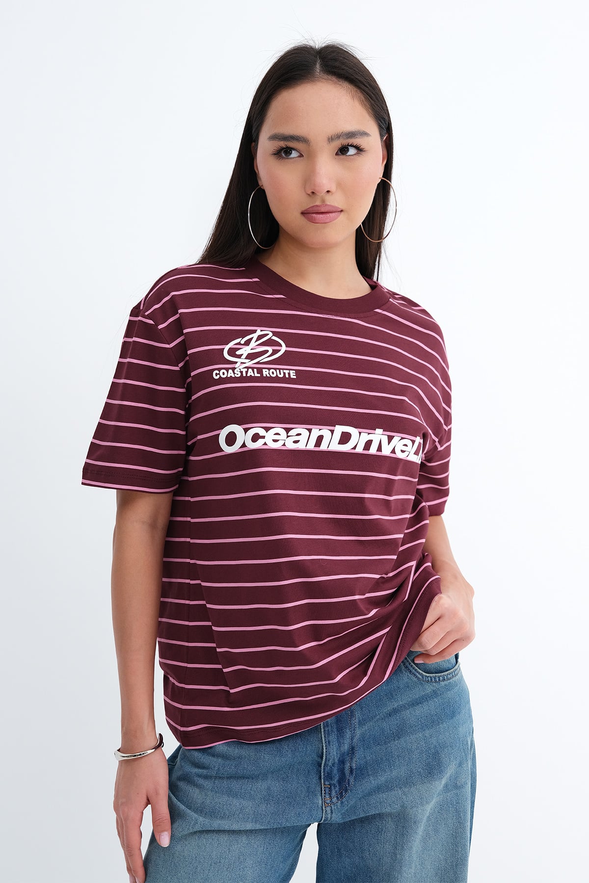 Printed Striped T-shirt