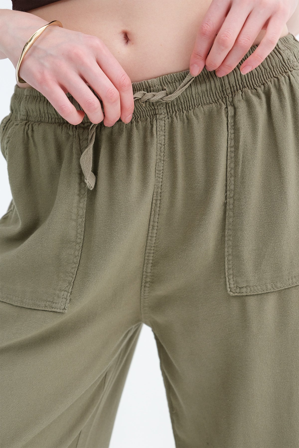 Khaki_Elastic-Waist-Wide-Leg-Trousers-addax