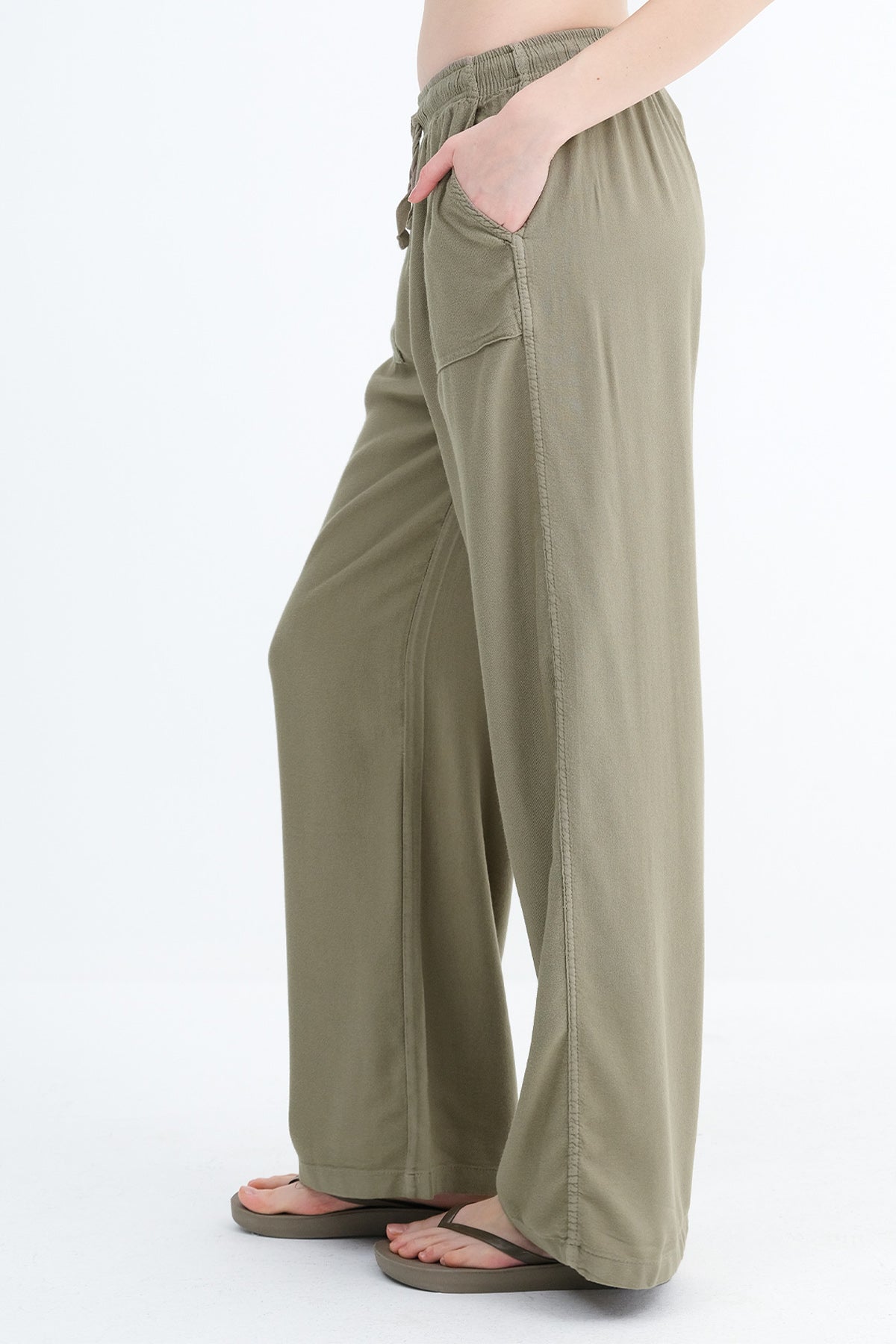 Khaki_Elastic-Waist-Wide-Leg-Trousers-addax