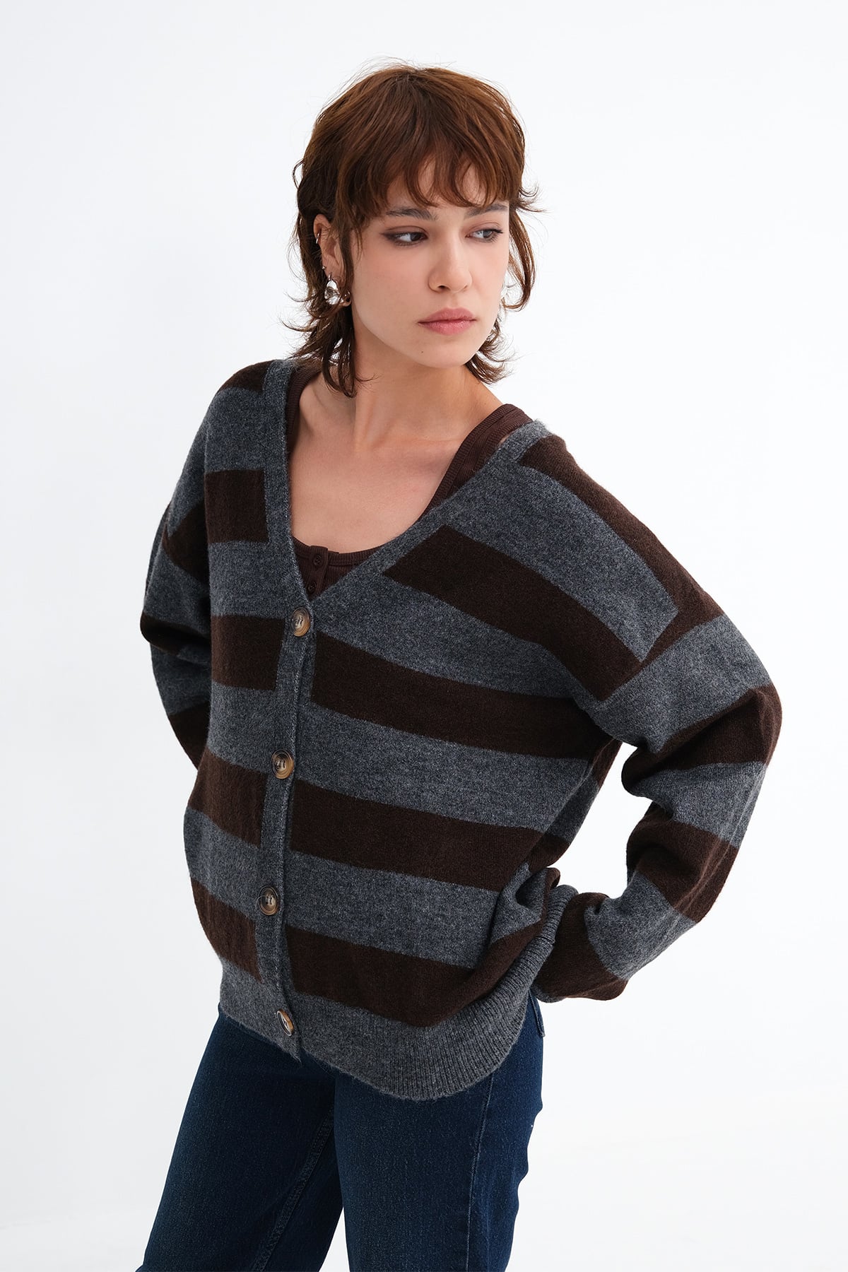 Anthracite-Coffee_Button-Up-Knit-Cardigan-addax