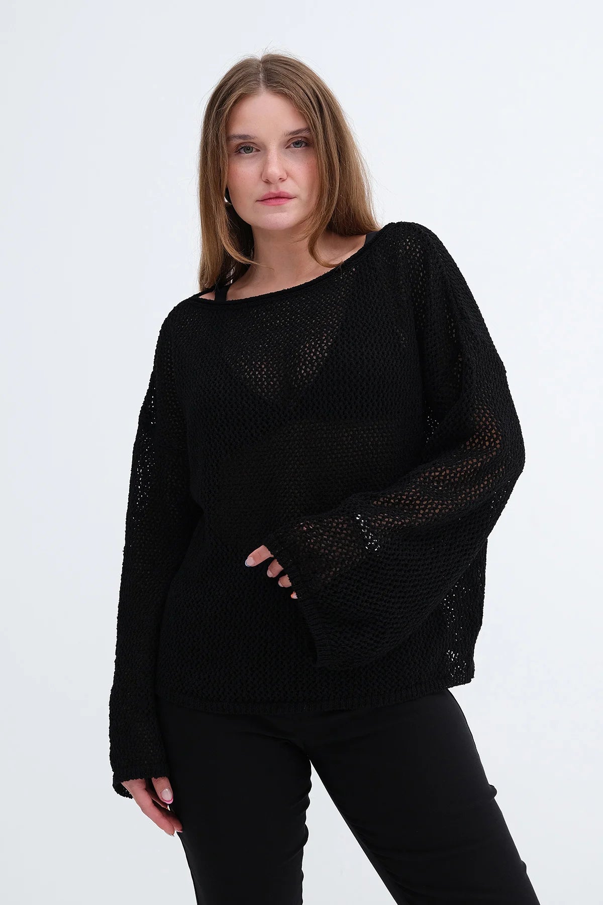 Black_Boat-Neck-Openwork-Knit-Sweater-addax