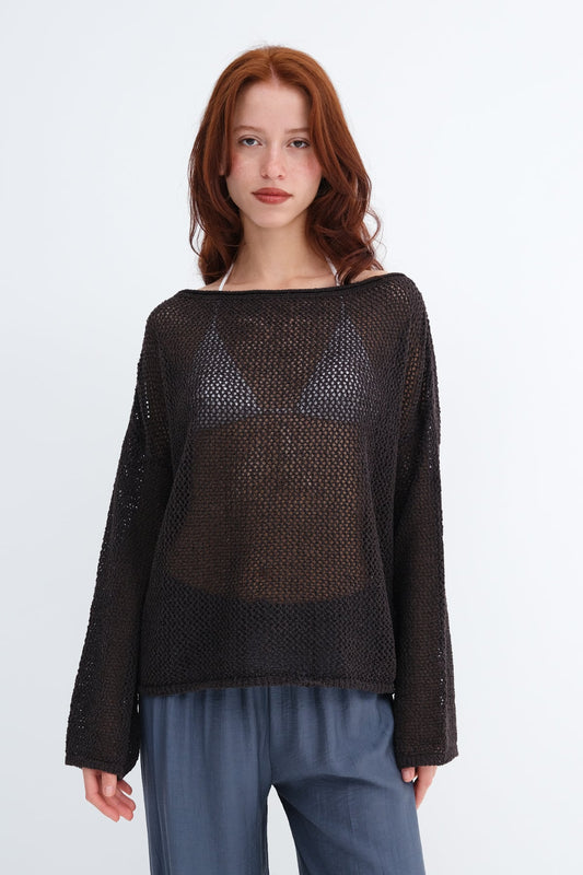 Bitter-Coffee_Boat-Neck-Openwork-Knit-Sweater-addax