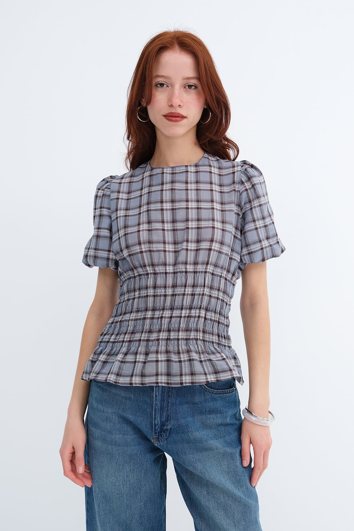Blue_Gingham-Elastic-Blouse-addax