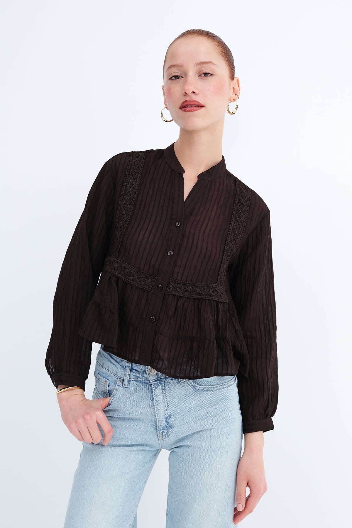 Brown_Lace-Detail-Shirt-addax