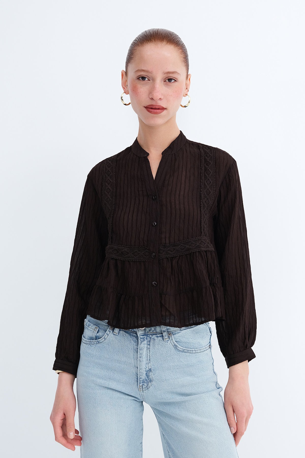 Brown_Lace-Detail-Shirt-addax