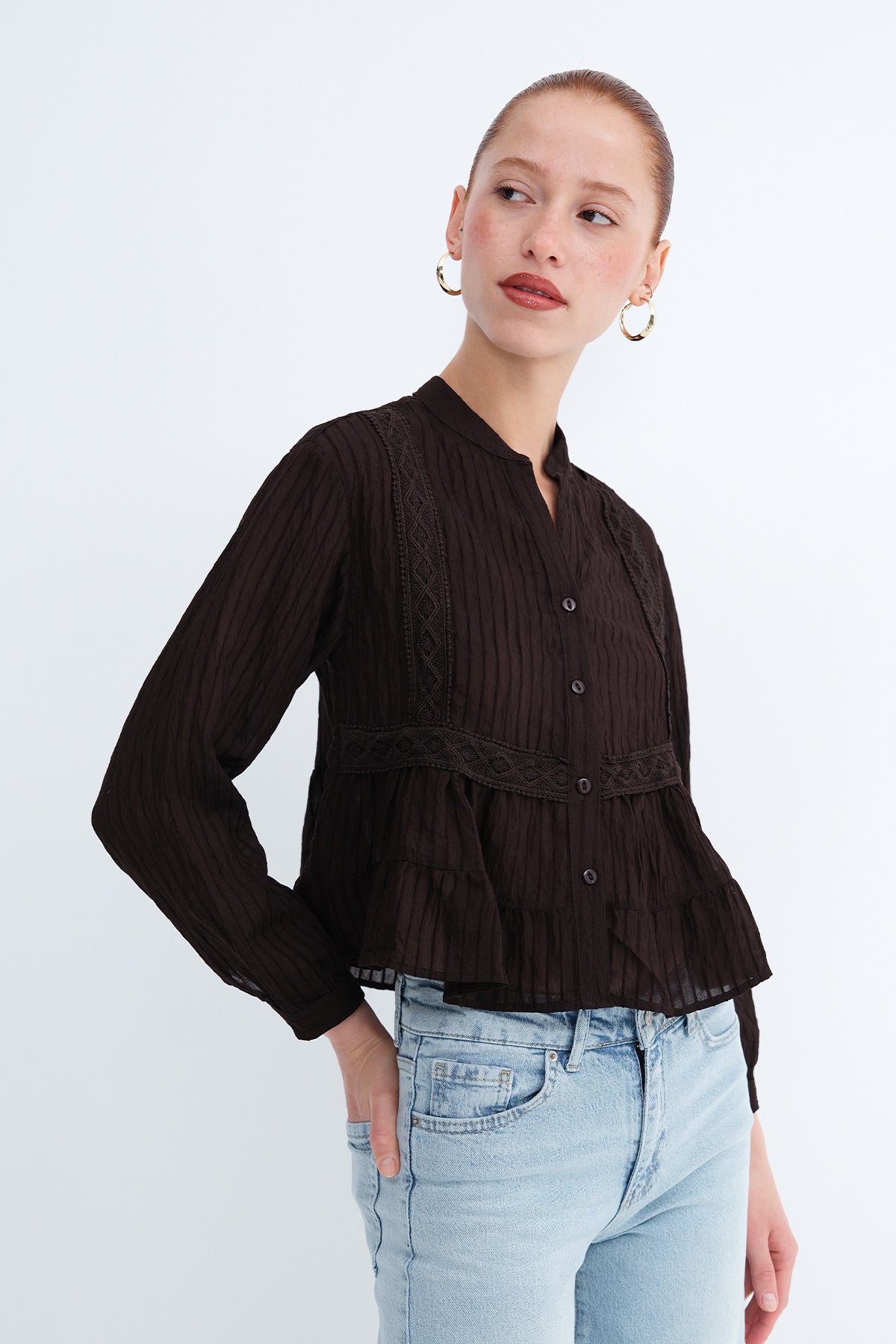 Brown_Lace-Detail-Shirt-addax