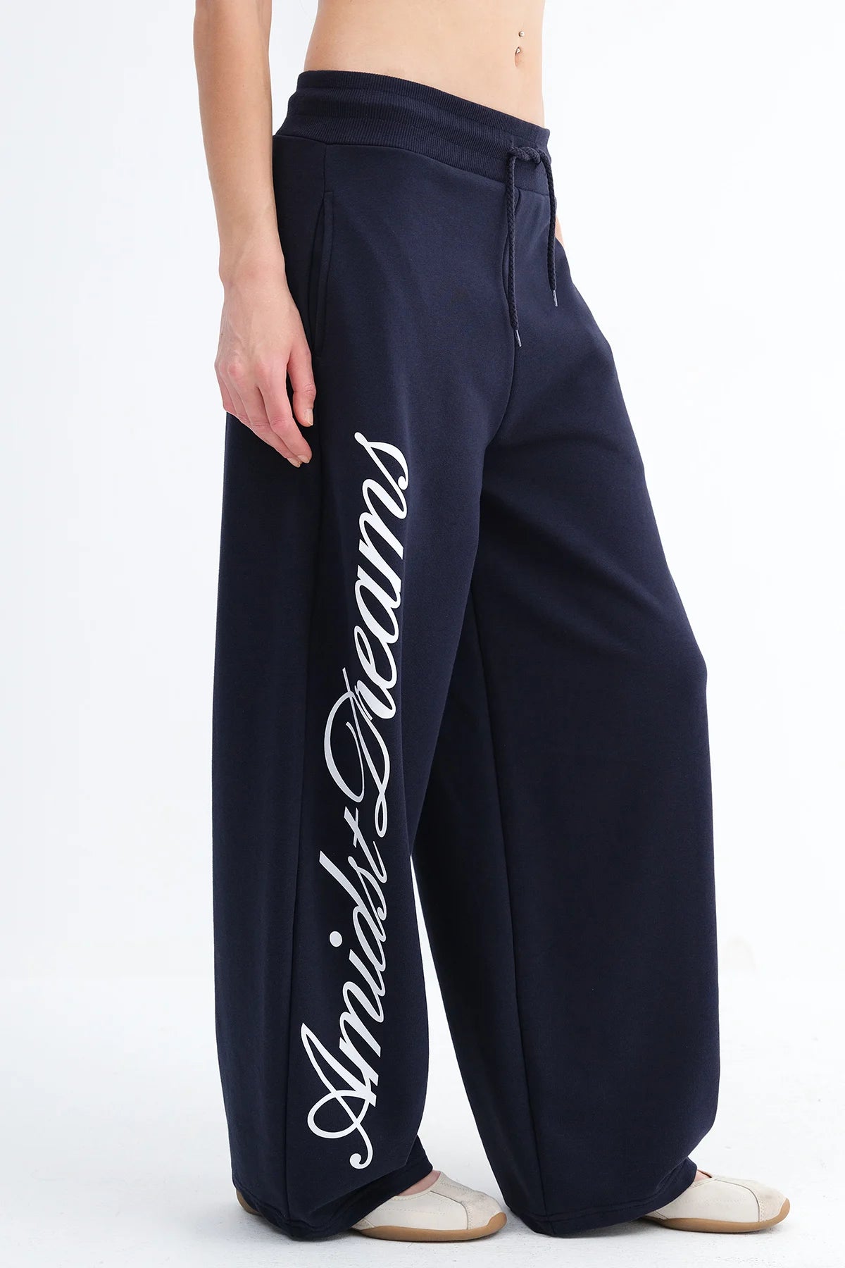 Night-Blue_Wide-Leg-Sweatpants-with-Text- Print-addax