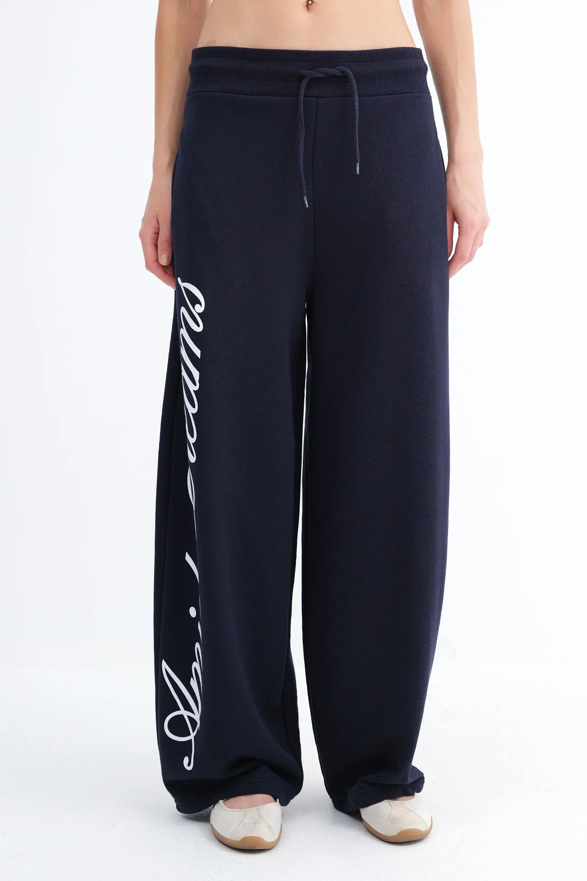 Night-Blue_Wide-Leg-Sweatpants-with-Text- Print-addax