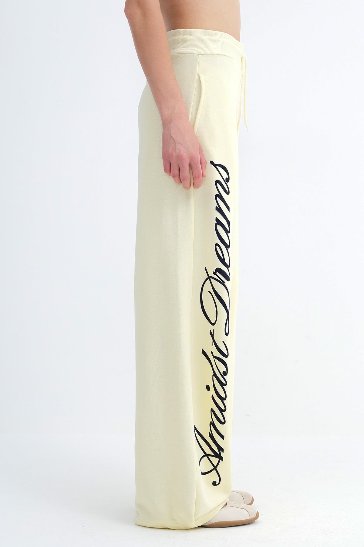 Light-Yellow_Wide-Leg-Sweatpants-with-Text-Print-addax