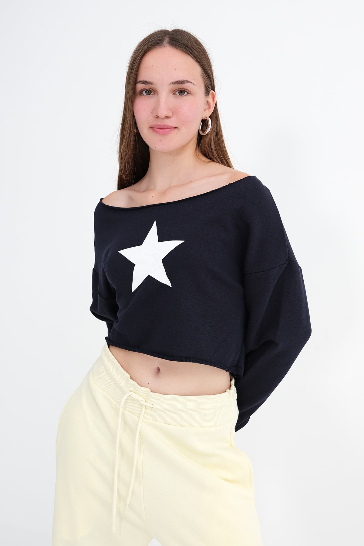 Dark-Night-Blue_Boat-Neck-Crop-Sweatshirt-addax