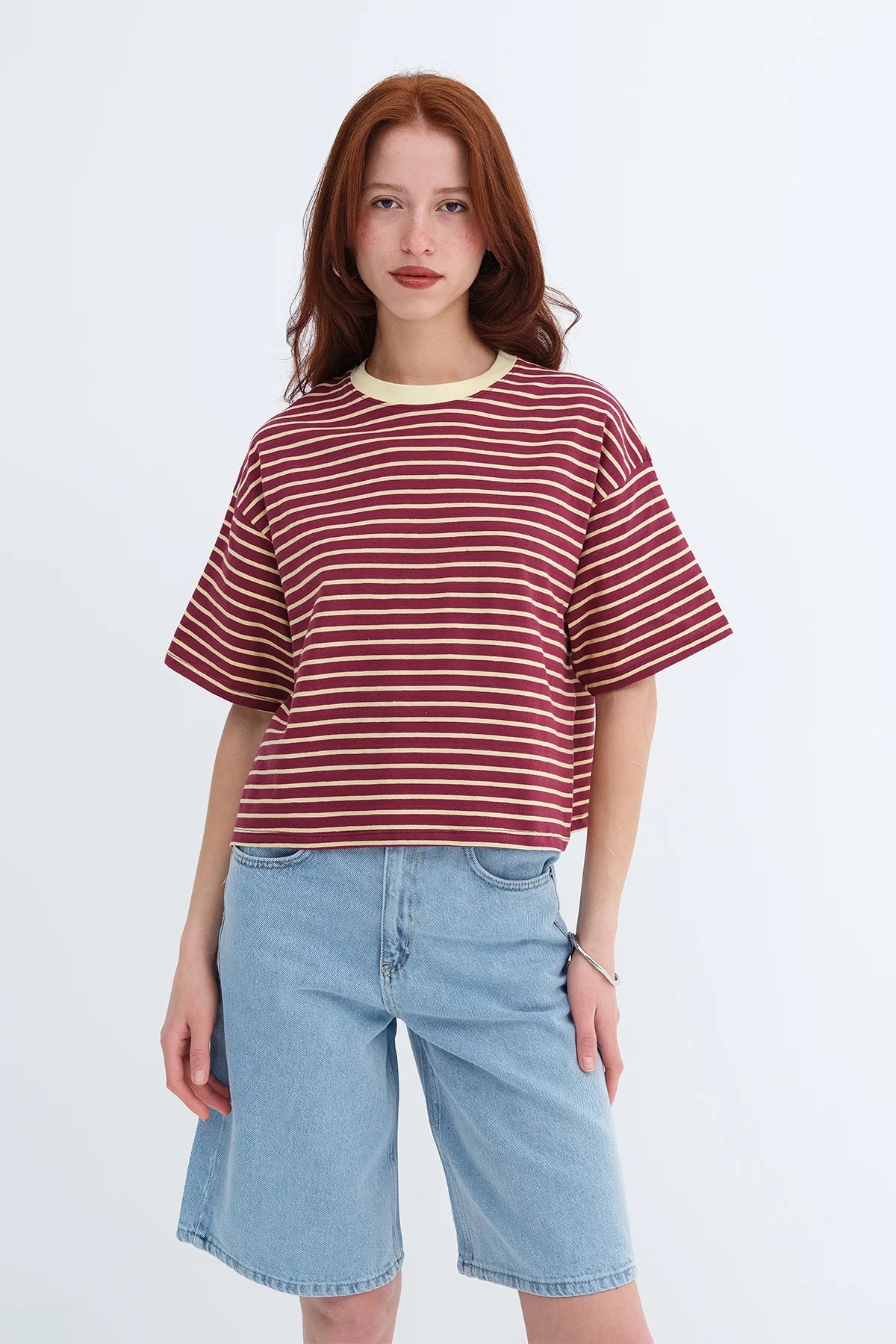 Burgundy-Yellow_Striped-Short-Sleeve-T-shirt-addax