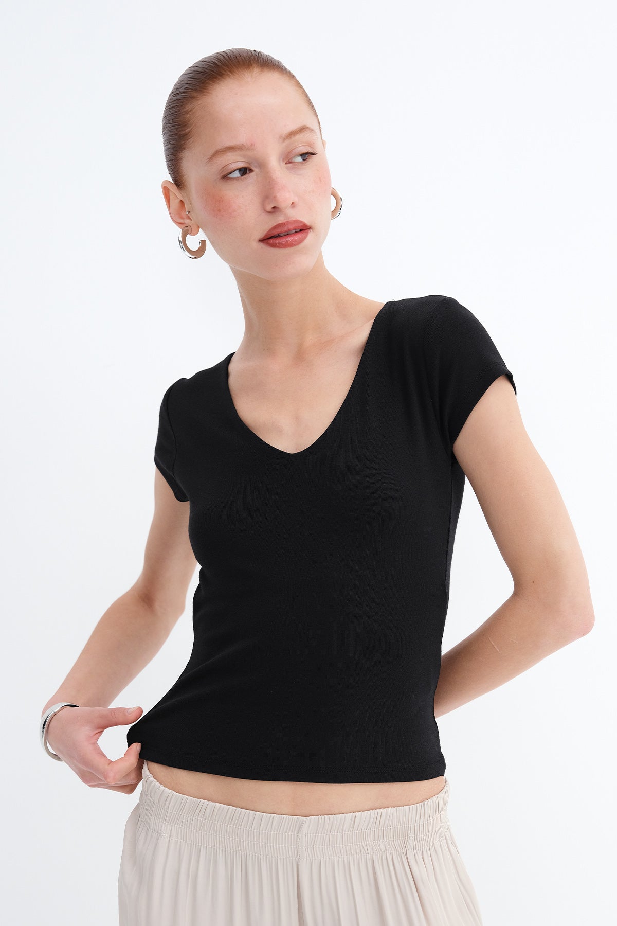 V-Neck Modal T-shirt